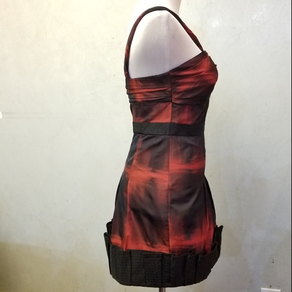 BCBGMAXAZRIA off the shoulder tie-dyed dress (K15) - Picture 6 of 8